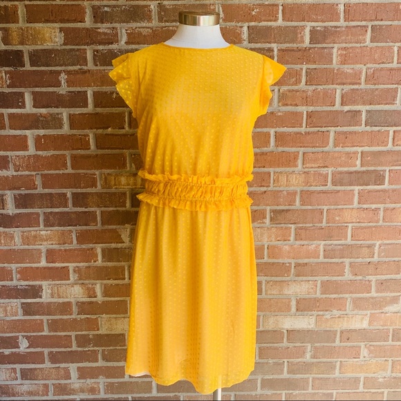 ⭐️Ella Moon Yellow Ruffled Dress Medium - Picture 3 of 8